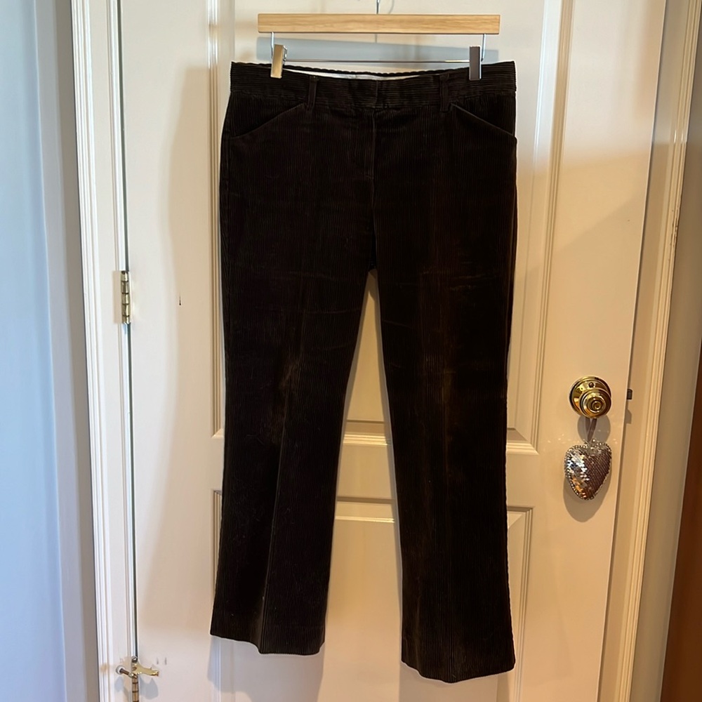 Vintage Theory wide leg chocolate brown corduroy trousers